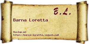 Barna Loretta névjegykártya